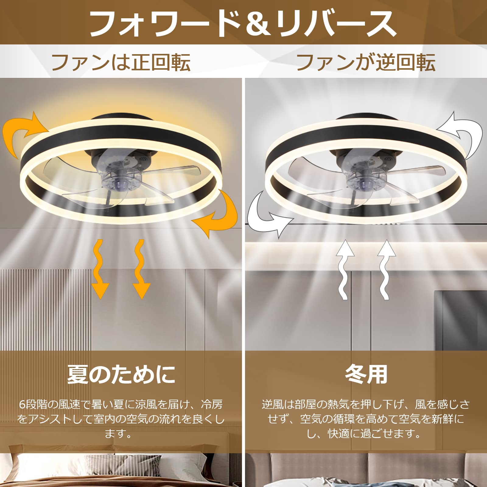 省エネ静音シーリングファンライト|LEDファン付き照明で快適な室内環境を!簡単インストール対応