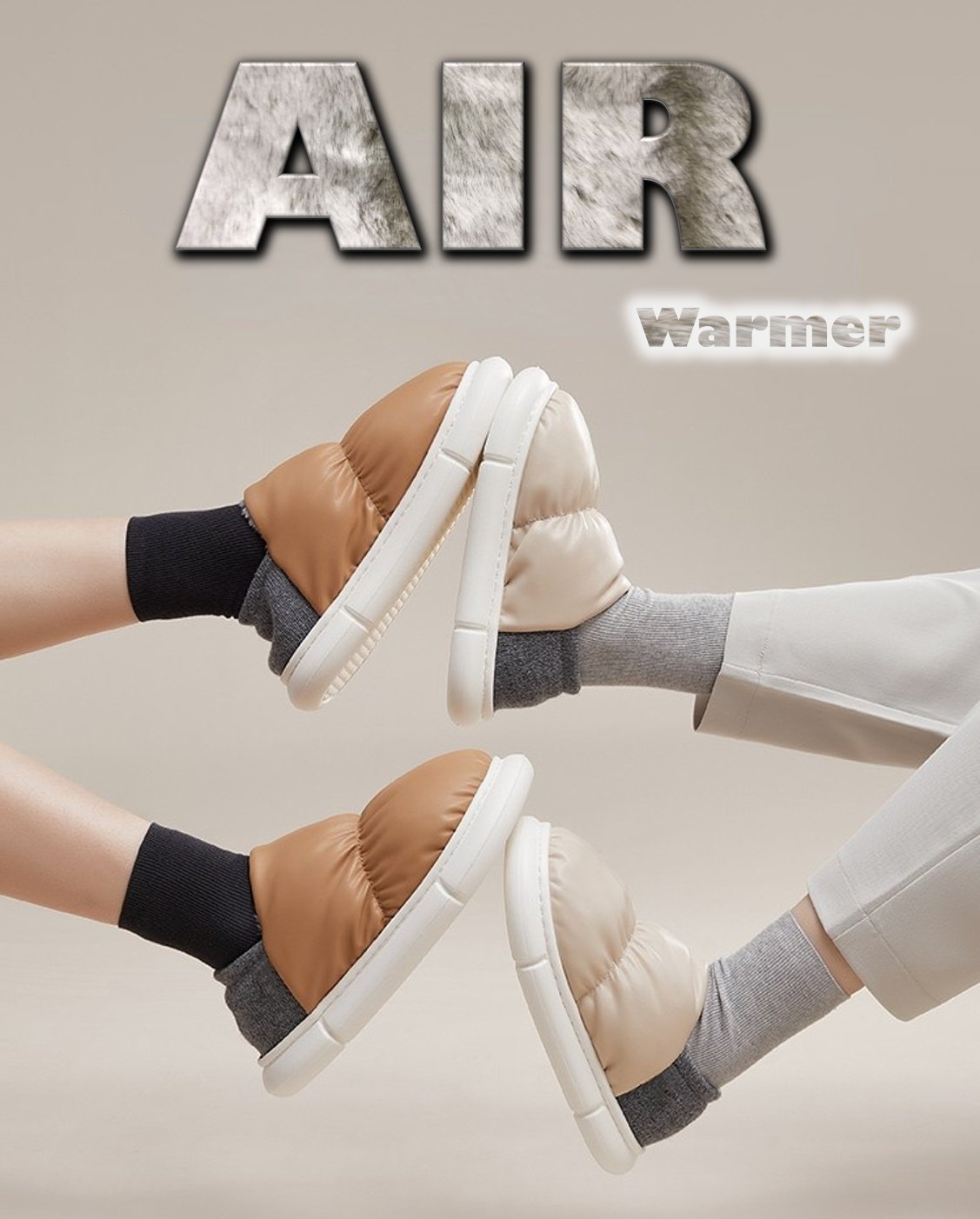 【AIR Warmer】冬にぴったり!ふわふわ暖かスリッパでお家時間がほっこり♪ - CALAFO