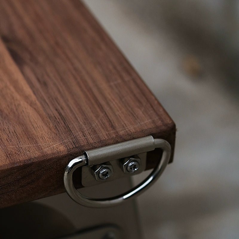 FOCUS UNCLE・レトロハンドメイド:木製&ステンレス製アウトドアキャンプスツール - CALAFO