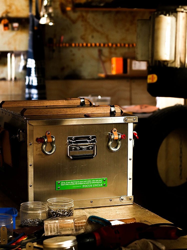 FOCUS UNCLE極みの収納:オリジナル304ステンレス製・工業風大型収納ボックス - CALAFO