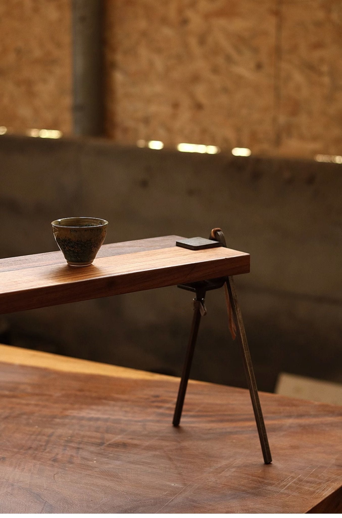 FOCUS UNCLEクルミ木製レトロな折りたたみ式アウトドアキャンプテーブル「SOLO」 - CALAFO