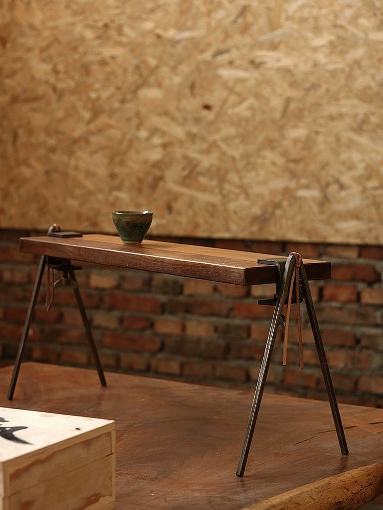 FOCUS UNCLEクルミ木製レトロな折りたたみ式アウトドアキャンプテーブル「SOLO」 - CALAFO