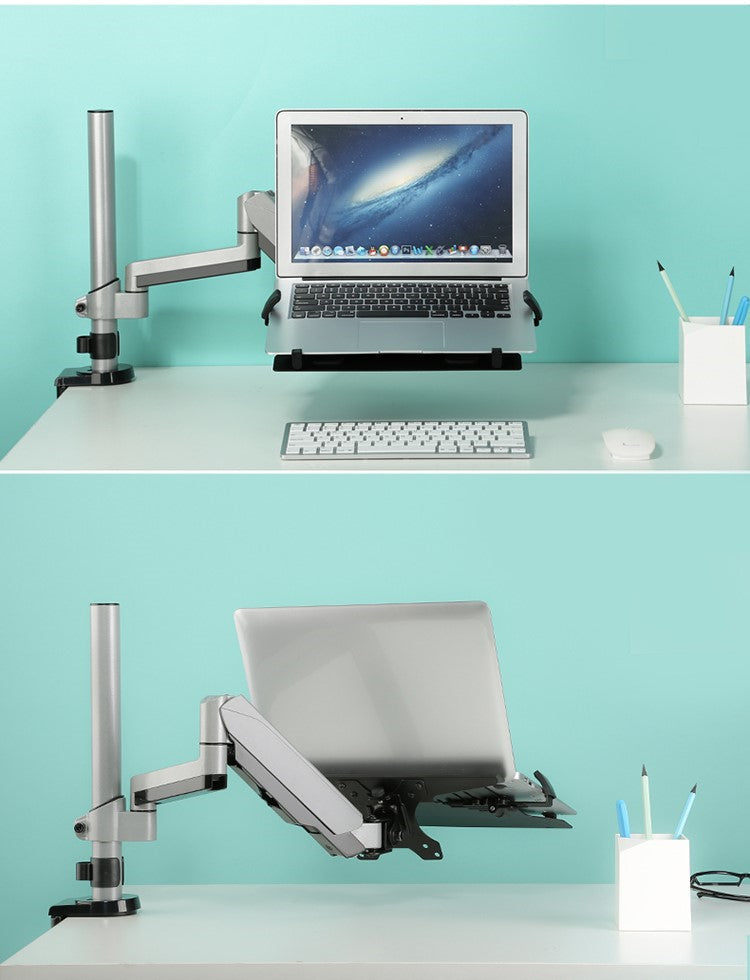 人間工学に基づいたデザインの多関節ノートパソコンアームで快適さと生産性をアップ!