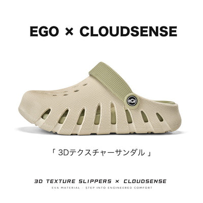 3Dパターンの穴あきサンダル、カップル用夏用サンダル、外履き用滑り止め耐摩耗性トゥキャップ付きビーチサンダル