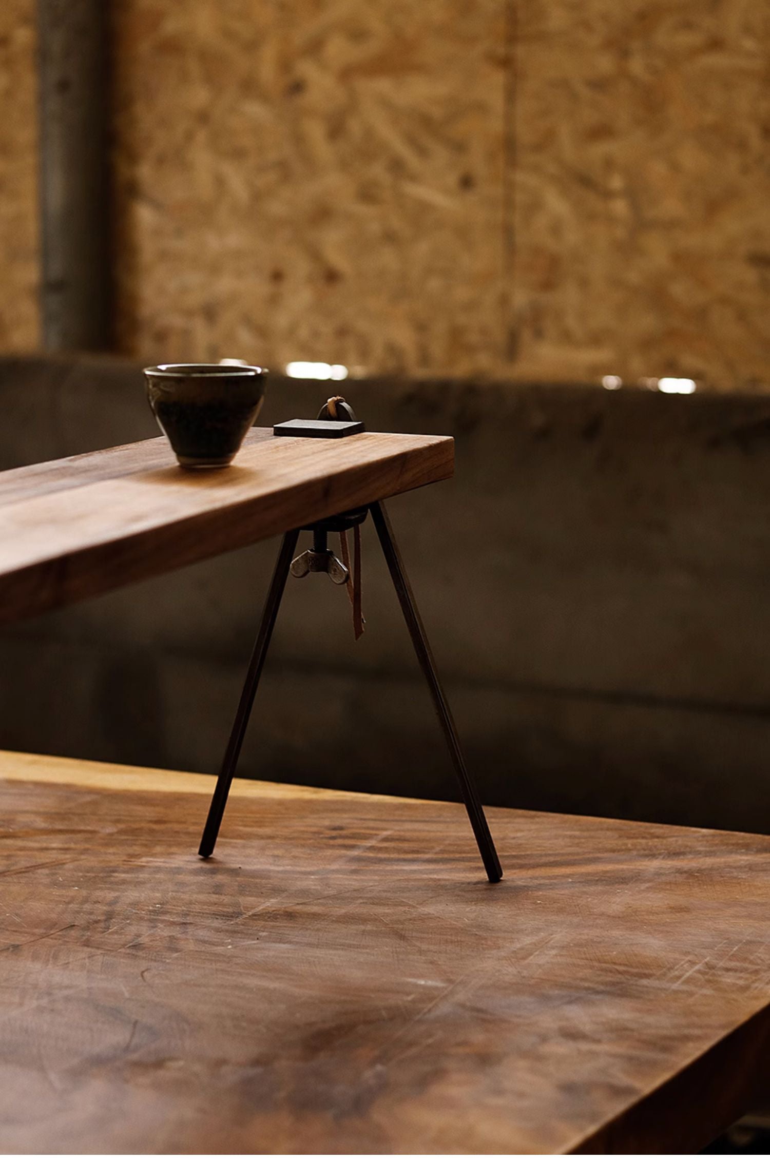 FOCUS UNCLEクルミ木製レトロな折りたたみ式アウトドアキャンプテーブル「SOLO」