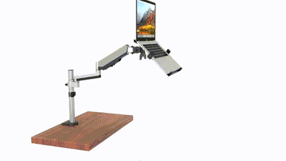 Increase comfort and productivity with this ergonomically designed articulating laptop arm!