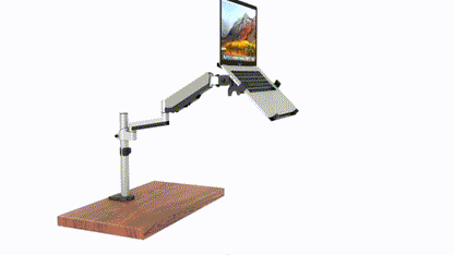 Increase comfort and productivity with this ergonomically designed articulating laptop arm!